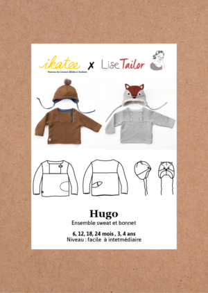 Patron ikatee Hugo - Ensemble sweat et bonnet. mixte