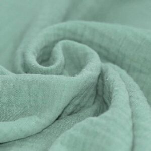 Tissu double gaze de coton menthe