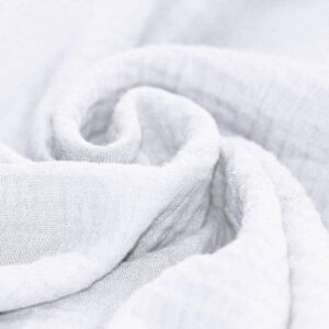 Tissu double de gaze de coton Blanc