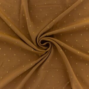 Tissu France Duval plumetis viscose camel (10 cm) – Image 3