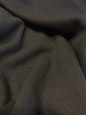 Tissu maille laine et cachemire noir – Image 2