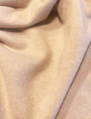Tissu maille laine et cachemire rose – Image 2