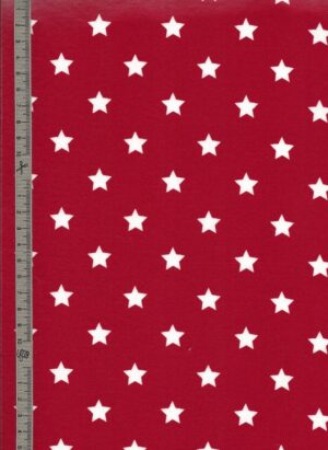 Toile cirée Star white red A.U. Maison
