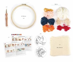 Kit punch needle oiseau et feuille – Image 2