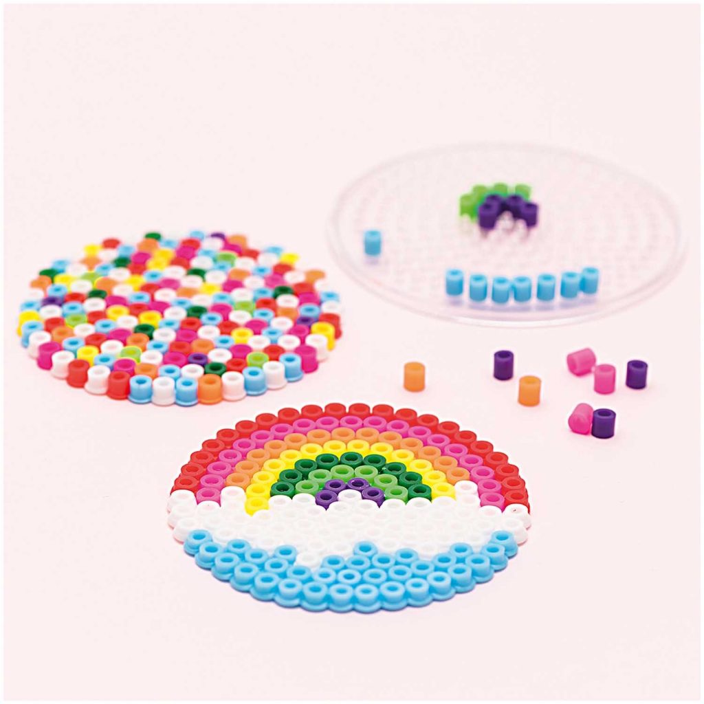 Perle A Repasser Coeur Arc En Ciel