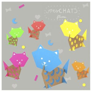 Kit créatif Mes chats fluos Pirouette Cacahuète