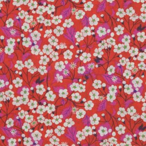 Tissu Liberty of London Mitsi rouge édition 40 ans