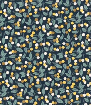 Tissu Liberty of London Cherry drop jaune