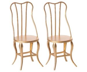 chaises dorées Maileg
