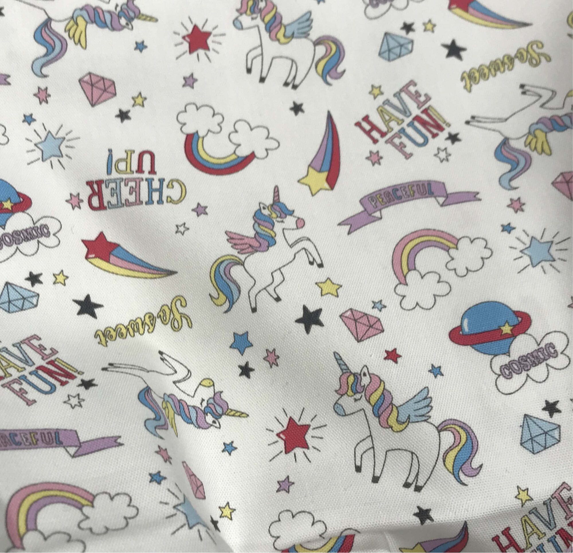 Tissu Trèfle licornes- Kokka – Image 3