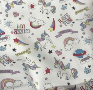 Tissu Trèfle licornes- Kokka – Image 3