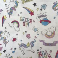 Tissu Trèfle licornes- Kokka