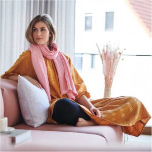 Tissu double-gaze rose métallisé à pois Rico Design – Image 3
