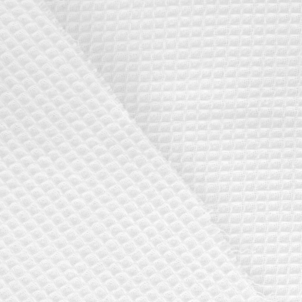 tissu nid d'abeille blanc