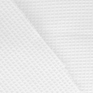 tissu nid d'abeille blanc