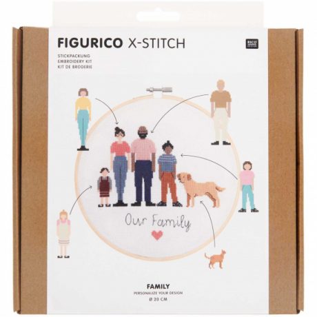 kit broderie Figurico Famille Rico design