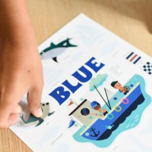 MINI POSTER + 26 STICKERS LA MER – BLEU (3-8 ANS) – Image 4
