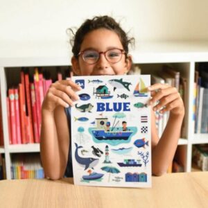 MINI POSTER + 26 STICKERS LA MER – BLEU (3-8 ANS) – Image 3