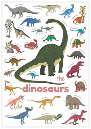 MINI POSTER + 26 STICKERS LES DINOSAURES (3-8 ANS) – Image 2