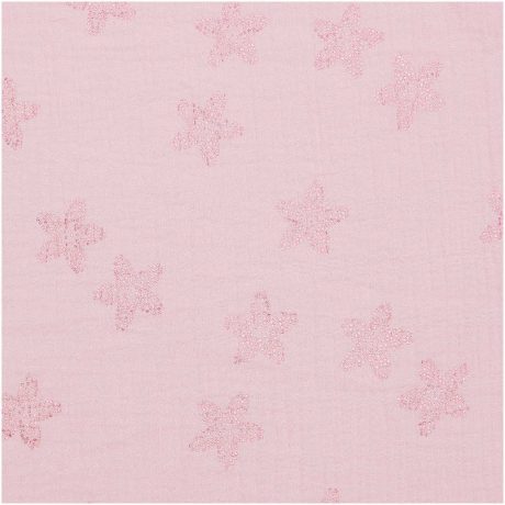 Tissu double-gaze rose Sakura hot foil Rico Design