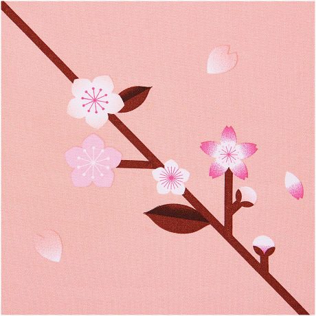 Tissu canevas Fleur de cerisier rose Rico Design