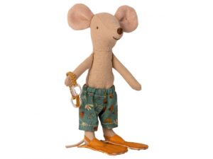 Grand frère souris Maileg avec sa cabine de plage – Image 2