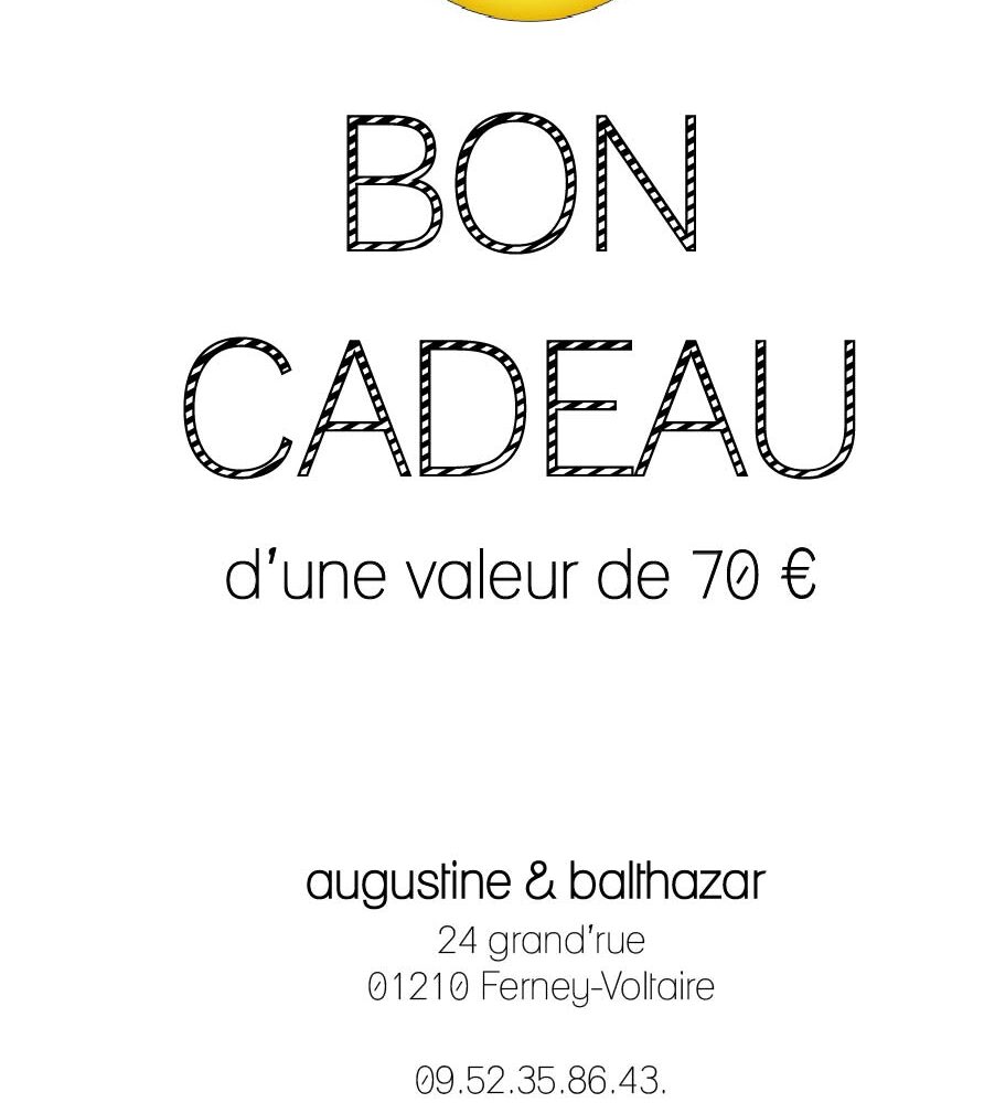 bon cadeau 70 €
