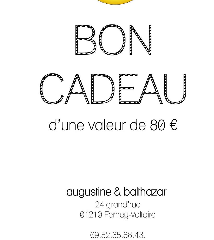 bon cadeau 80 €
