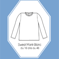 Patron couture Sweat Mont-Blanc du 10 ans au 46