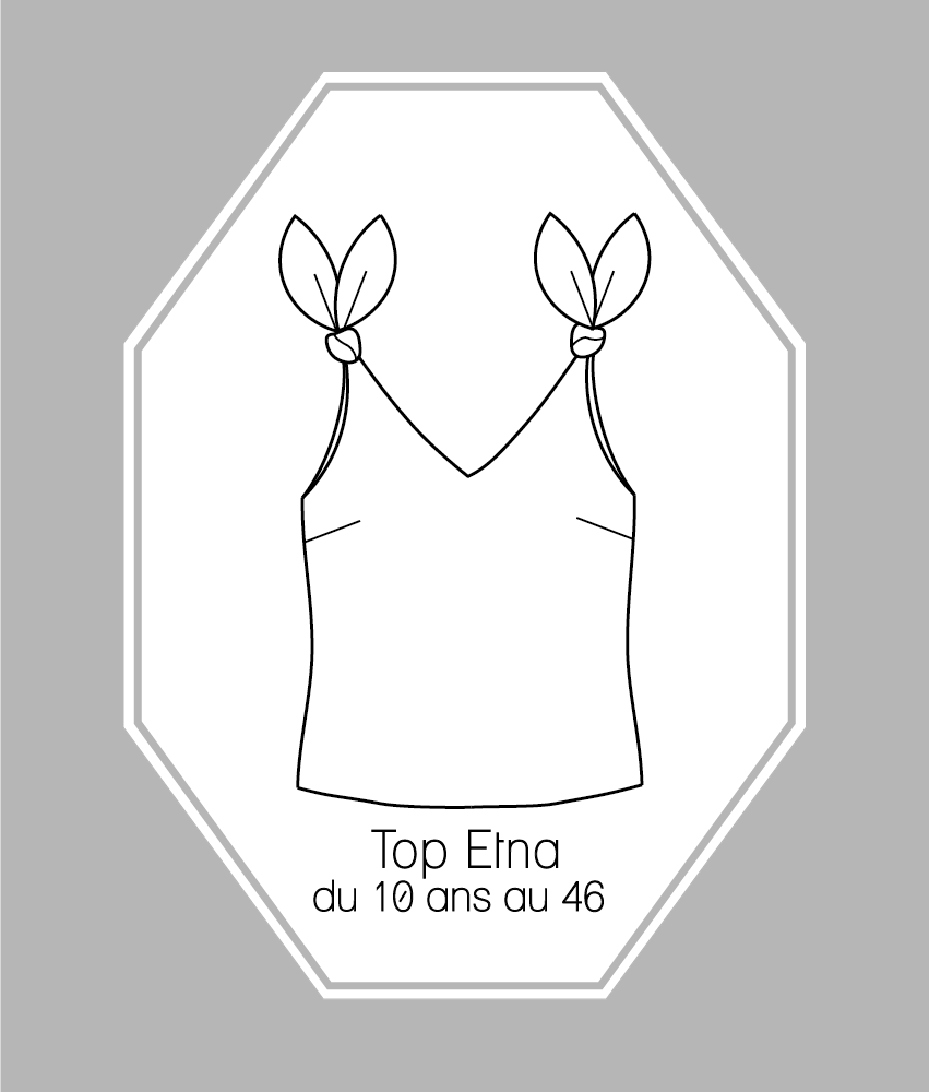 Patron couture Top Etna du 10 ans au 46 version PDF