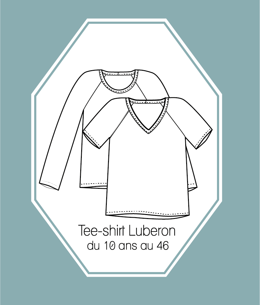 Patron couture Tee-shirt Luberon du 10 ans au 46 version papier