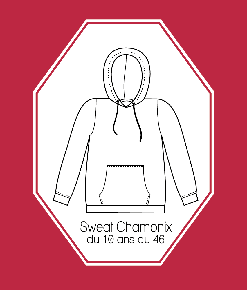 Patron couture Sweat Chamonix du 10 ans au 46 version papier
