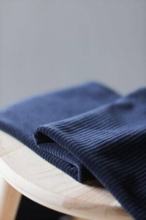 Tissu sweat velours Bleu indigo-Mind the maker