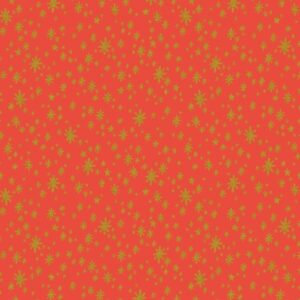 Tissu Holidays classics Starry night red metallic Rifle Paper Co