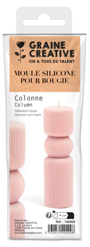 Moule silicone pour bougie colonne