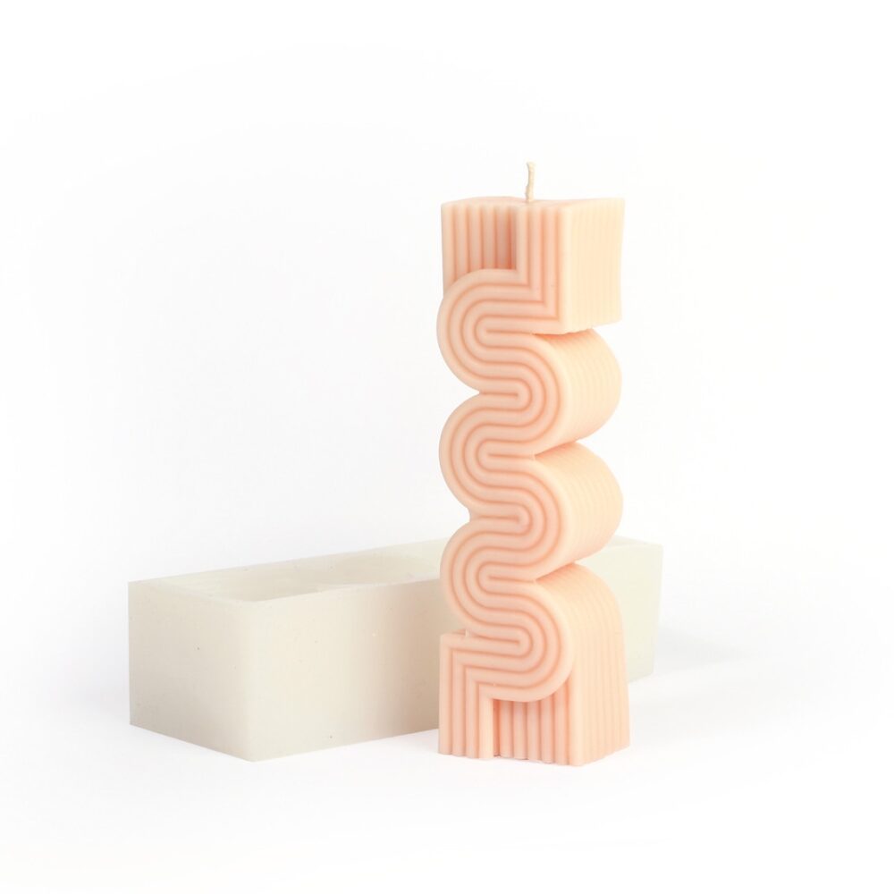 Moule silicone pour bougie graphique