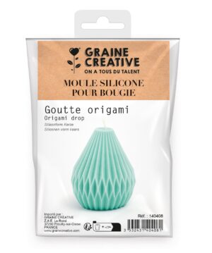Moule silicone pour bougie goutte origami
