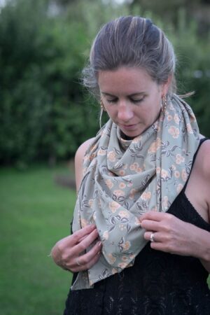 Viscose indienne fond vert Augustine et Balthazar – Image 4