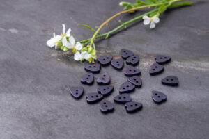 Boutons coeur marine