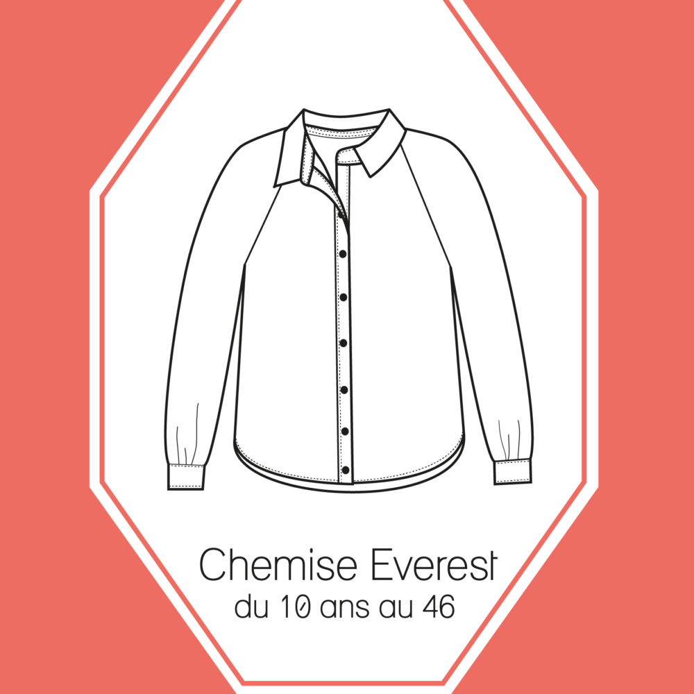 Patron couture Chemise Everest du 10 ans au 46 version papier