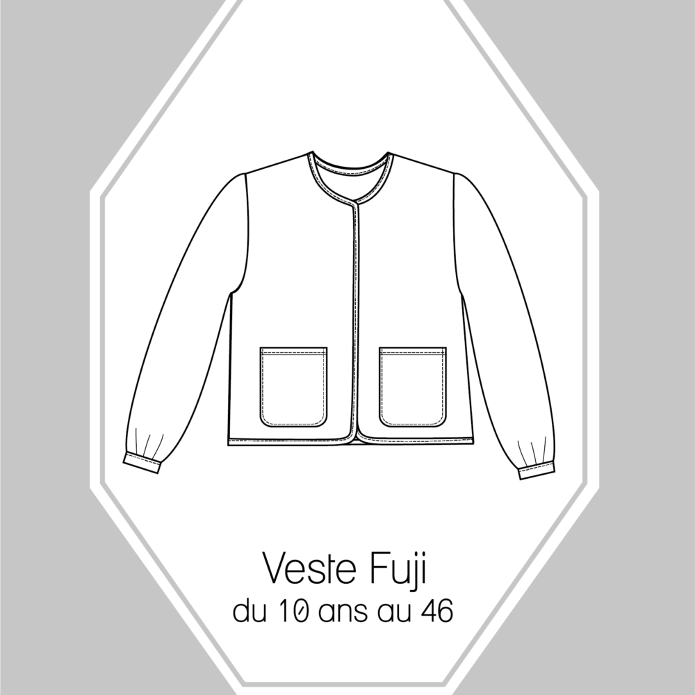Patron couture Veste Fuji du 10 ans au 46 version PDF