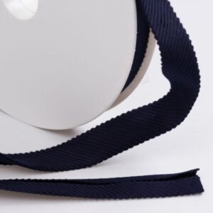 Biais velours côtelé bleu marine