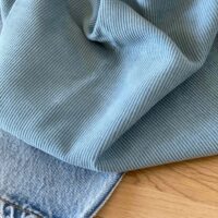 Tissu velours côtelé bleu shadow Atelier 27