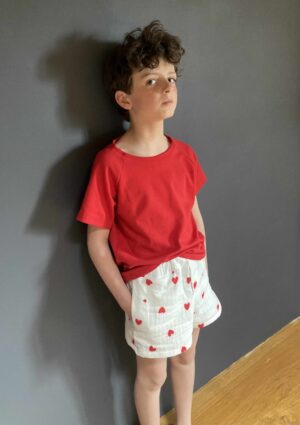 Tissu coton coeurs rouges Augustine & Balthazar – Image 2