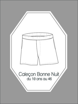 Patron couture Caleçon Bonne Nuit
