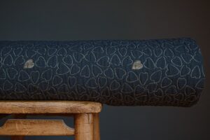 Jacquard coeur or marine Augustine & Balthazar