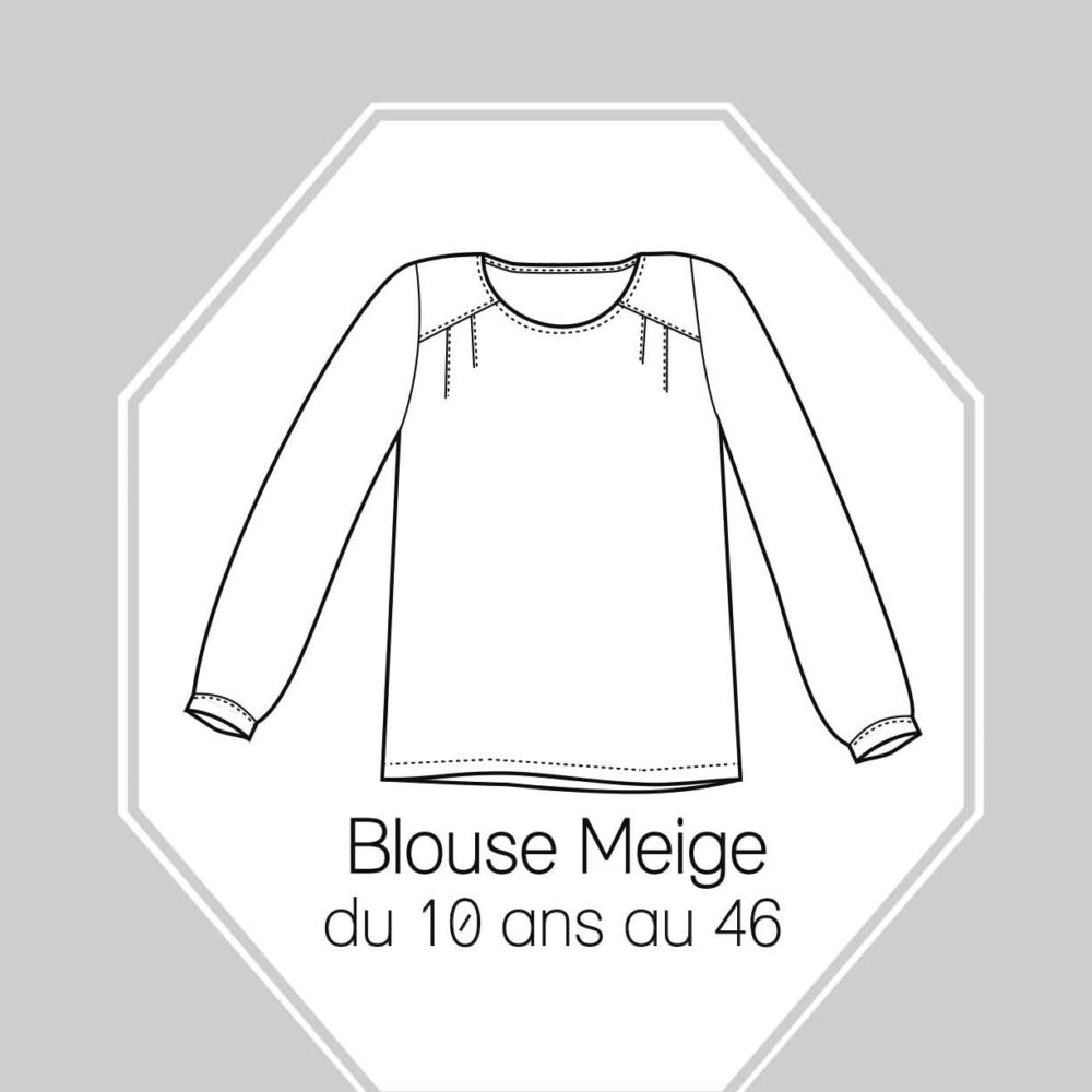 Patron couture Blouse Meige du 10 ans au 46 version PDF