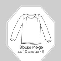 Patron couture Blouse Meige du 10 ans au 46 version PDF