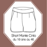 Patron couture short Monte Cinto du 10 ans au 46 version papier