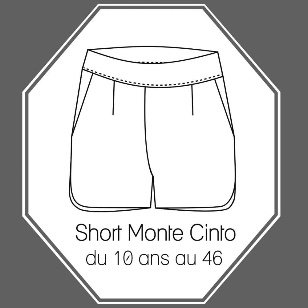 Patron couture Short Monte Cinto du 10 ans au 46 version PDF
